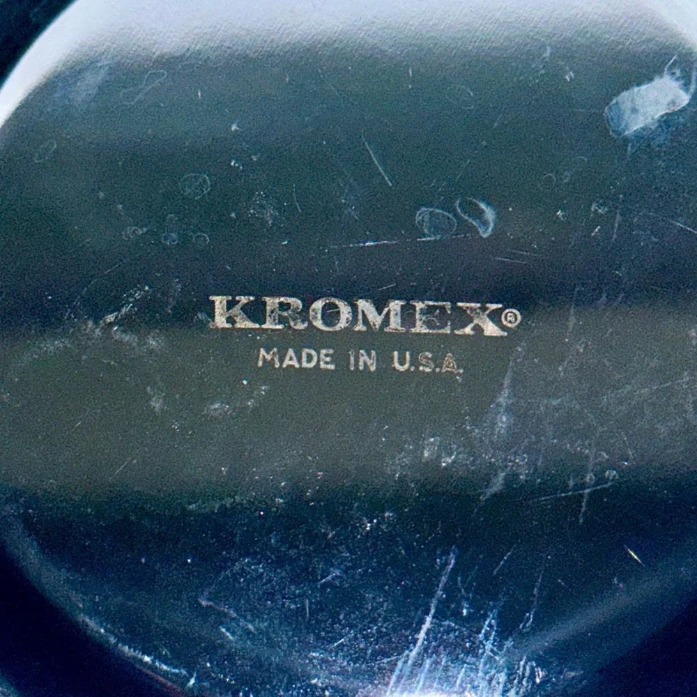 Vintage Kromex Chrome Lazy Susan Base Platter Mid Century Modern Made in USA